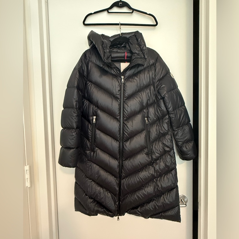 Moncler Cambales Long Down Jacket- Size 4